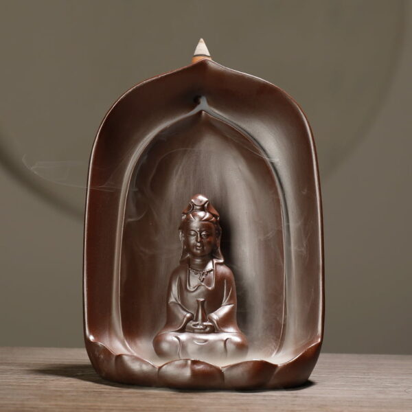 10989854108_882241707 Buddha Lotus Petal Ceramic Backflow Incense Burner
