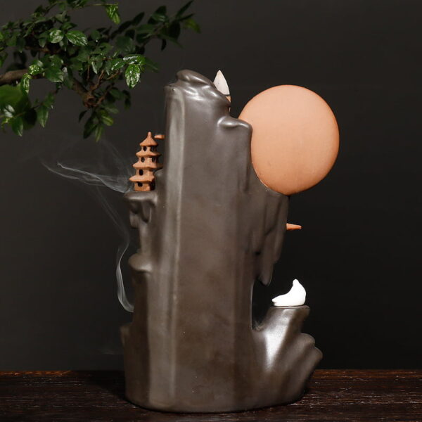 Moon Cloud Mountain Tower Incense Smoke Burner