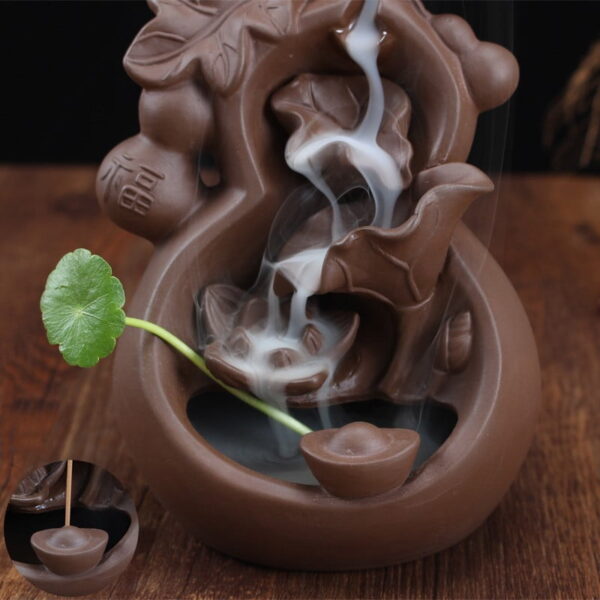 Good fortune Ceramic Backflow Incense Burner