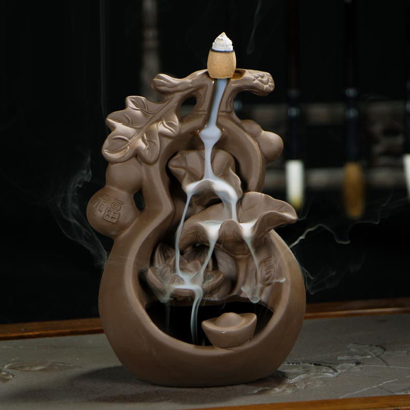 Good fortune Ceramic Backflow Incense Burner