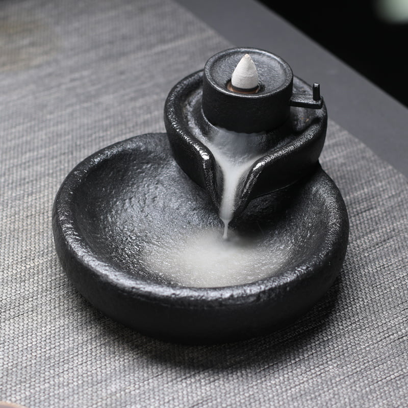 Retro Stone Mill Backflow Incense Burner