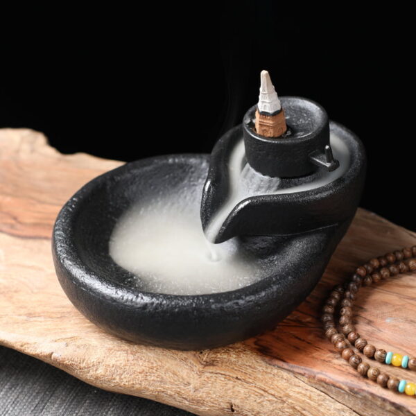 Retro Stone Mill Backflow Incense Burner