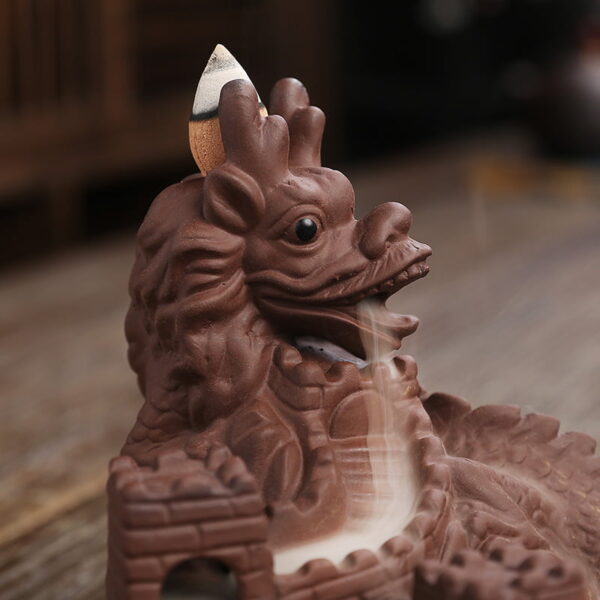 19519990711_1111592923 Dragon Wall Long Ceramic Waterfall Incense Burner