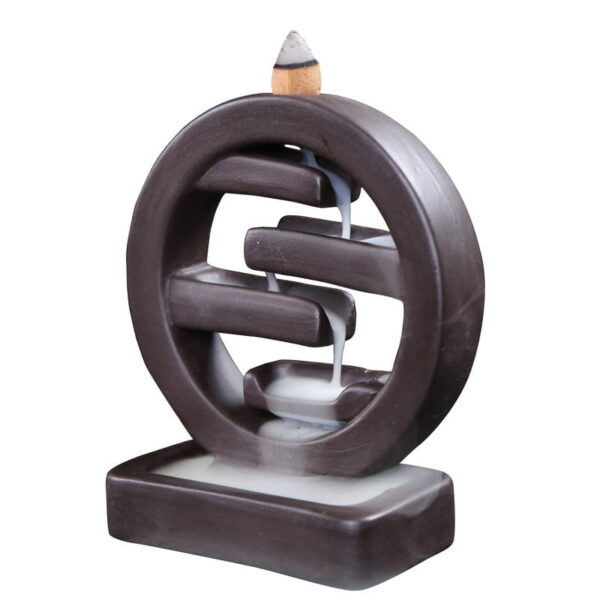 Ceramic Square Round Backflow Incense Burner