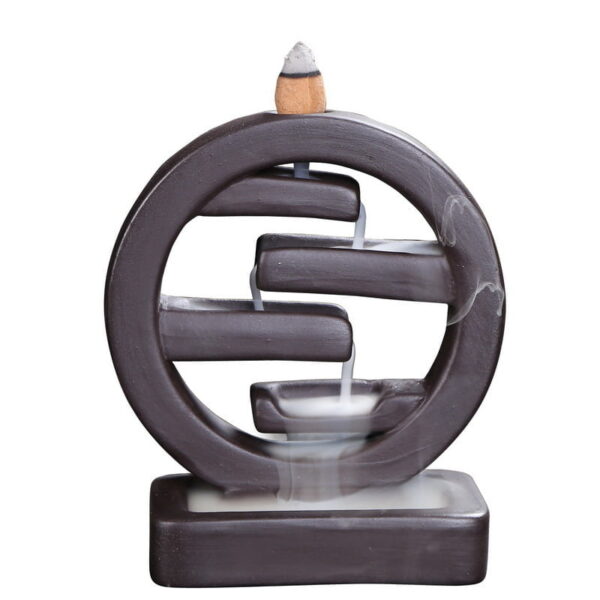 Ceramic Square Round Backflow Incense Burner