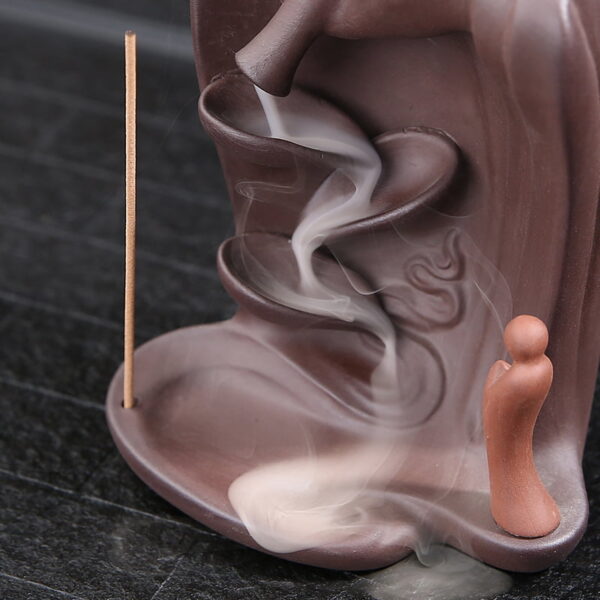 Purple Clay Ceramic Zen Tao Backflow Incense Burner