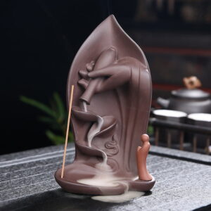 Buddha Petal Ceramic Backflow Incense Burner Buddha Petal Ceramic Backflow Incense Burner