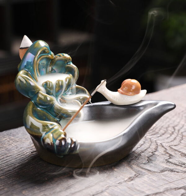 Lotus Snail Best Waterfall Incense Burner