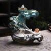 Sea Wave Snail Ceramic Lotus Backflow Incense Burner
