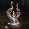 Phoenix Peacock Ceramic Back Burning Incense Burner
