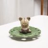 Cute Frog Hollow Lotus Leaf Ceramic Thread Incense Burner