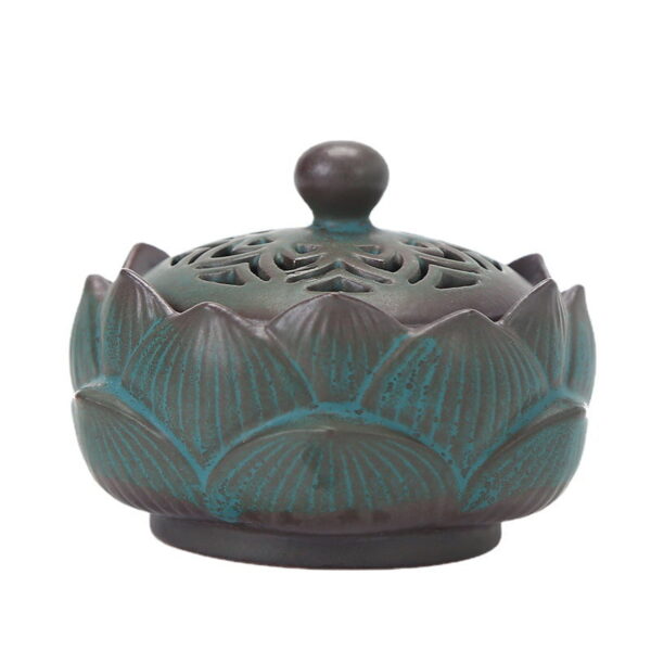 Ceramic Lotus Flower Incense Burner