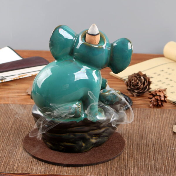 Elephant Lotus Backflow Incense Burner