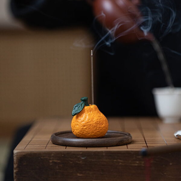 Ceramic Orange Thread Incense Burner Ceramic Orange Thread Incense Burner