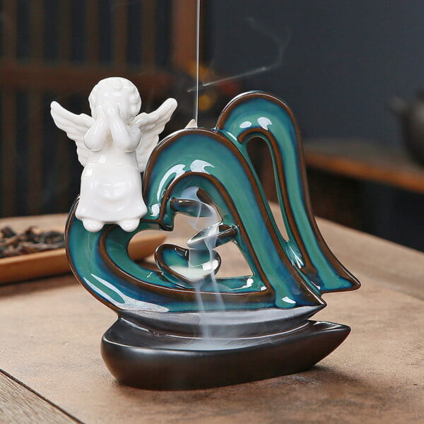 Cupid Love Angel Ceramic Backflow Incense Stove