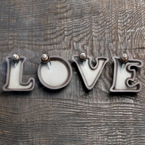 LOVE Alphabets Ceramic Waterfall Incense Burner