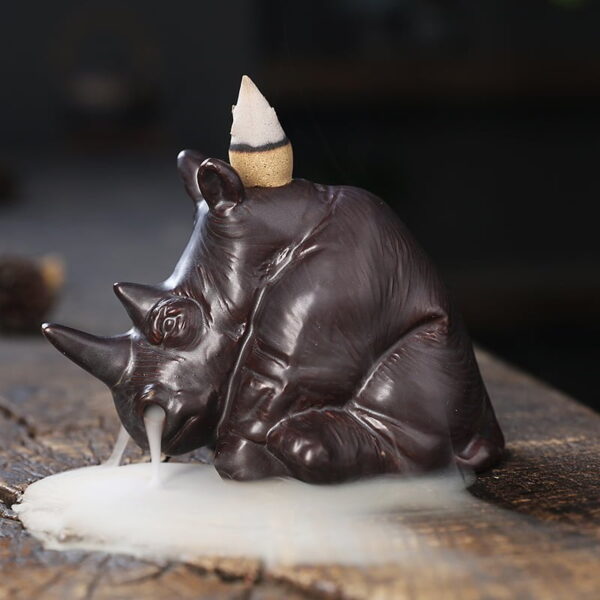 O1CN013grHtB1kW4Fk2Enl9_!!2551464690-0-cib Rhinoceros Hippopotamus Ceramic Waterfall Backflow Incense Holder