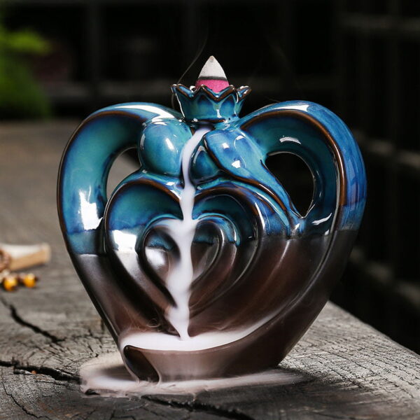 Ceramic Love Waterfall Incense Burner