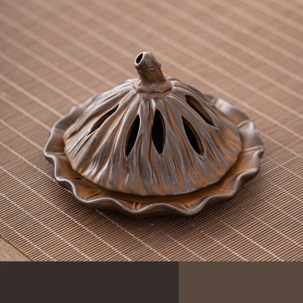 Lotus Seedpod Retro Handcrafted Porcelain Censer Incense Stick Stand