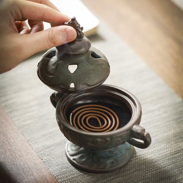 Retro Ceramics Brave Troops Incense Burner