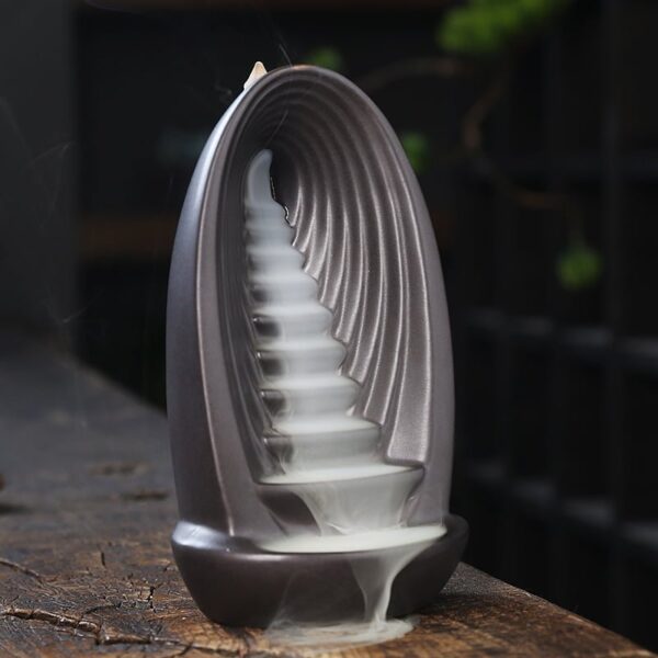 Oval Ladder Ceramic Backflow Incense Burner