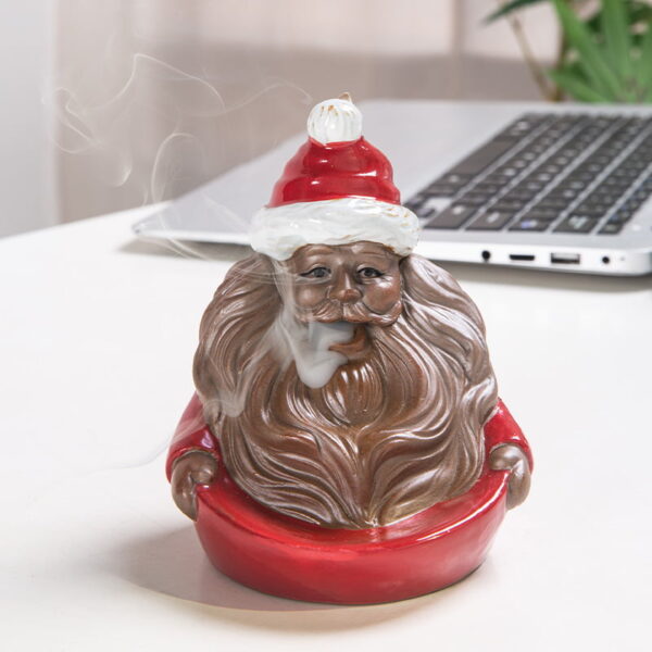 Santa Claus Christmas Ceramic Back Burner Incense Holder Santa Claus Christmas Ceramic Back Burner Incense Holder