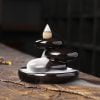 Cobblestone Black Ceramic Unique Backflow Incense Burner