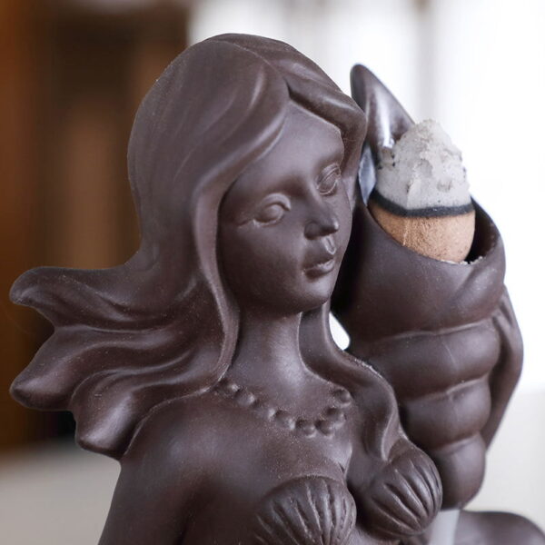 Mermaid Conch Backflow Waterfall Incense Burner