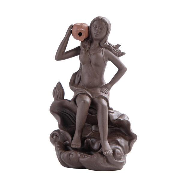 Lady Backflow Incense Burner Ceramic Backflow Aromatherapy Burner