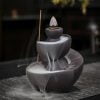 Stones Circling and Winding Purple Sand Incense Ceramics Backflow Aromatherapy Stove