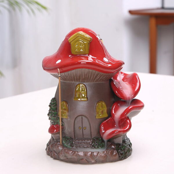 Mushroom House Ceramic Backflow Incense Burner Waterfall Mushroom House Ceramic Backflow Incense Burner Waterfall