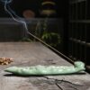 Lotus Leaf Incense Holder Ceramic Agarwood Burner Incense Burner