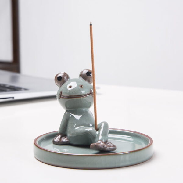 Frog Incense Burner Ceramic Thread Fragrance Insert