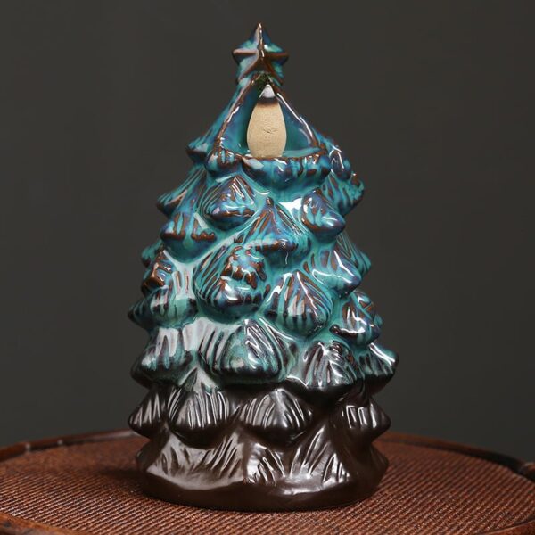 Christmas Tree Ceramic Incense Waterfall Fountain Backflow Burner