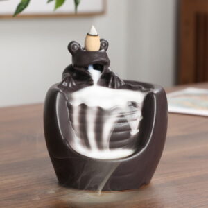 Frog Pot Ceramic Hand-Made Incense Fountain Burner