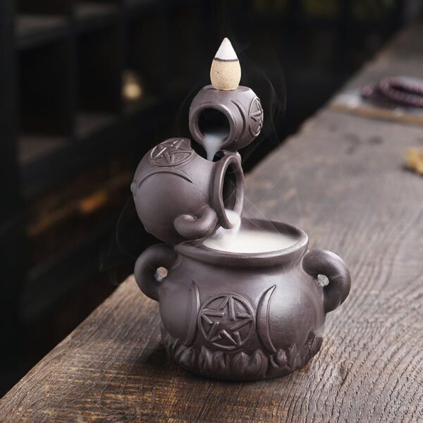 Clay Pots Ceramic Waterfall Back Flow Incense Burner