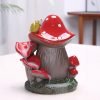 mushroom house ceramic backflow incense burner waterfall