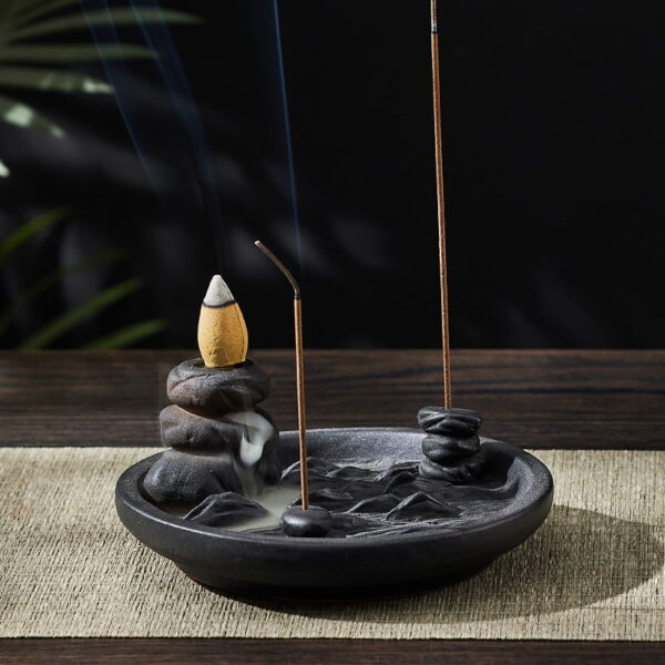 Hill Stones Ceramic Incense Waterfall Stick Incense Burner
