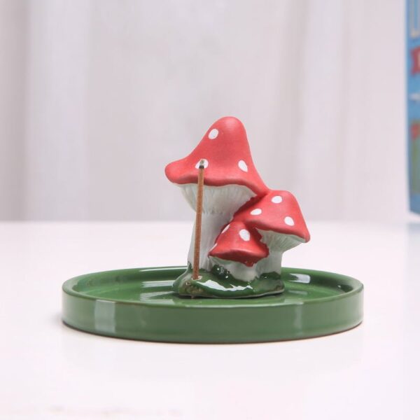 Thread Incense Burner Ceramic Cartoon Mushroom Incense Insert