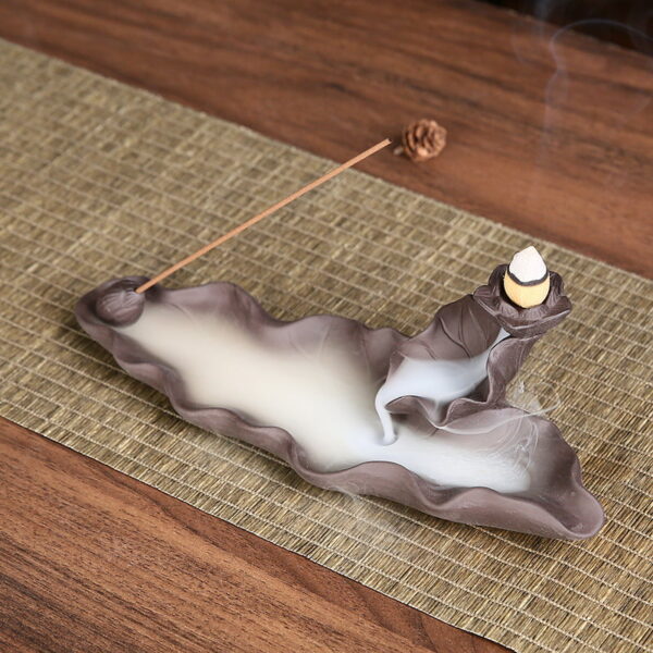 Lotus Leaf Backflow Incense Burner