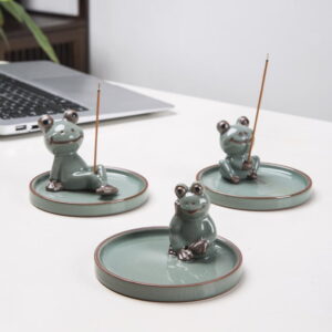 Frog Ceramic Incense Burner for Incense Stick