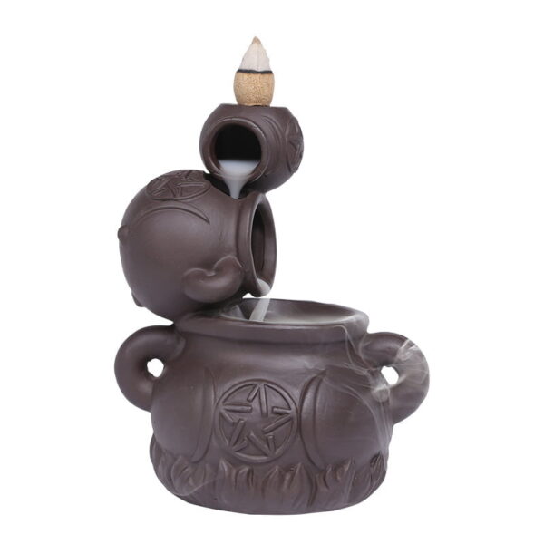 Clay Pots Ceramic Waterfall Back Flow Incense Burner