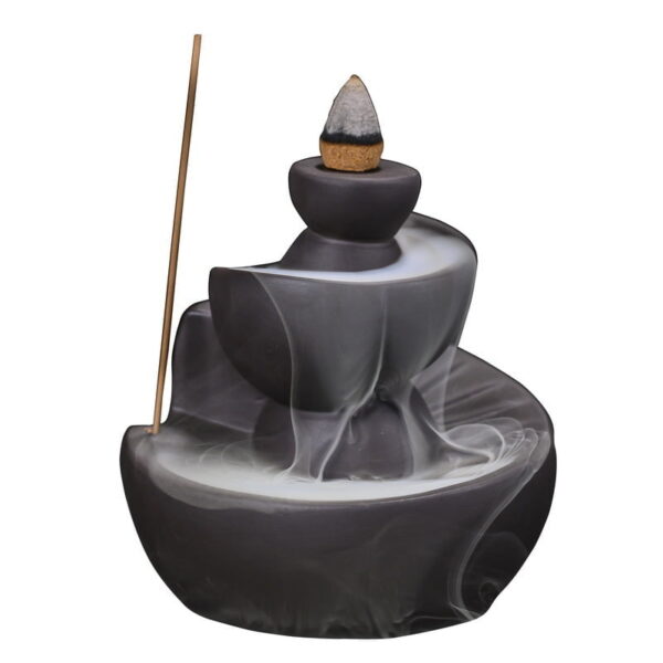 Stones Circling and Winding Incense Ceramics Backflow Holder