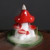 Ceramic Red Mushroom Backflow Incense Burner