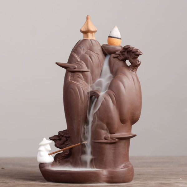 Backflow Incense Burner Alpine Flowing Water Ceramic Thread Incense Aromatherapy Burner