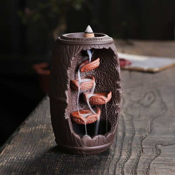 Wine Barrel Ceramic Backflow Incense Burner