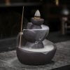Stones Circling and Winding Incense Ceramics Backflow Holder - Image 2