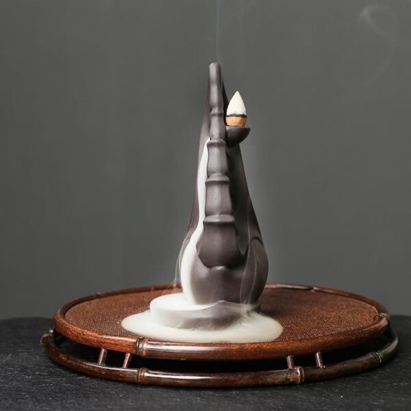 Elegant Swan Ceramic Backflow Incense Burner