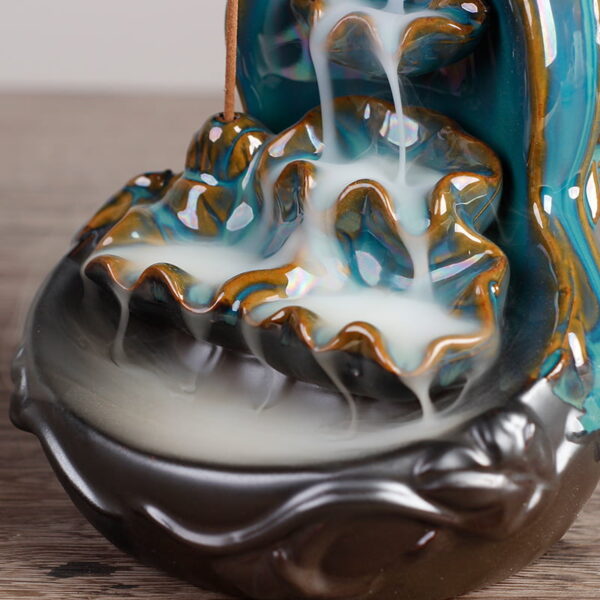 Hulu Lotus Leaf Ceramic Unique Backflow Incense Burner