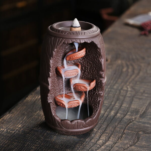 Wine Barrel Ceramic Backflow Incense Burner